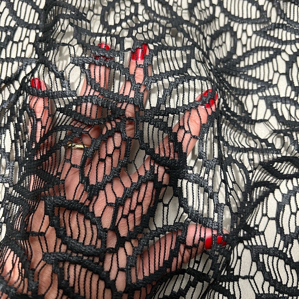 NWOT Black embroidered top. Ann Taylor. Size S.